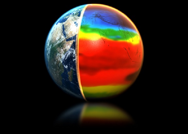 World globe shown with thermal heat to show global warming 人生就是博-尊龙凯时中国官网